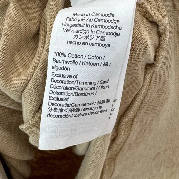 J. Crew Kids Garment-Dyed Hooded T-shirt for boys Tan Hoodie - Picture 7 of 7